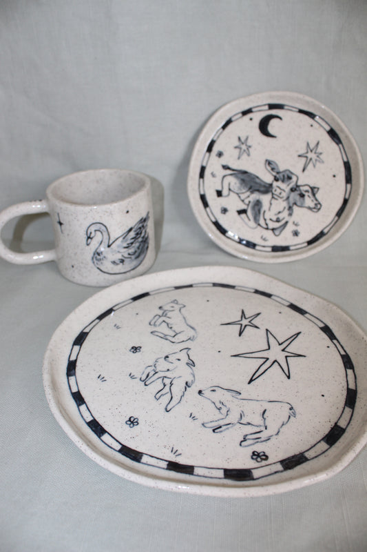 Leaping Lambs Plate
