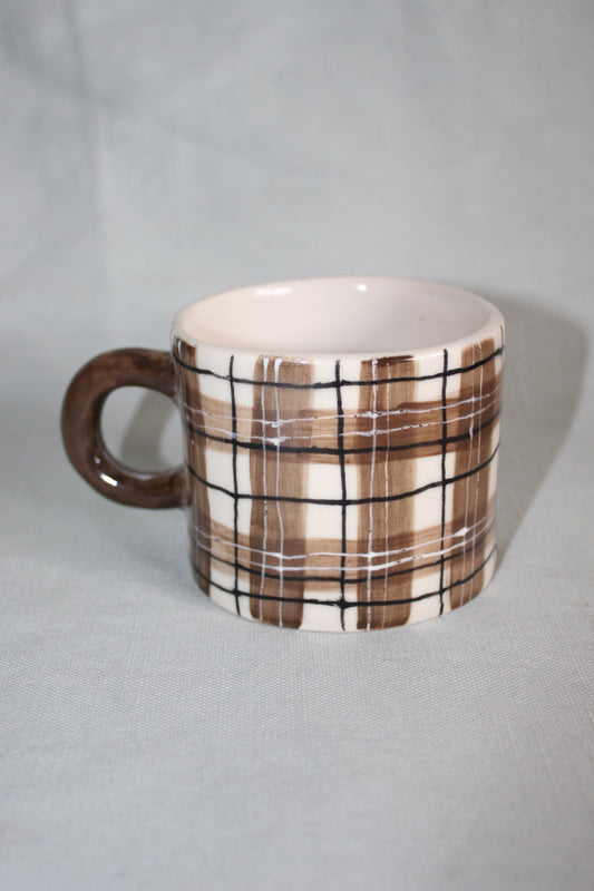 Chocolate Plaid Mug