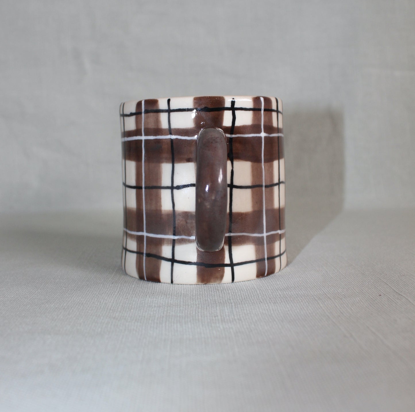 Brown Plaid Mug