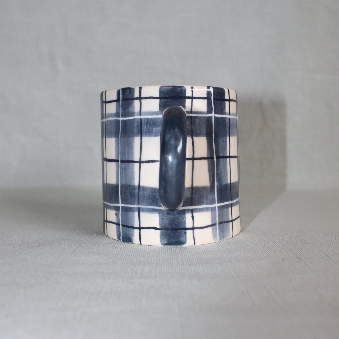 Blue Plaid Mug