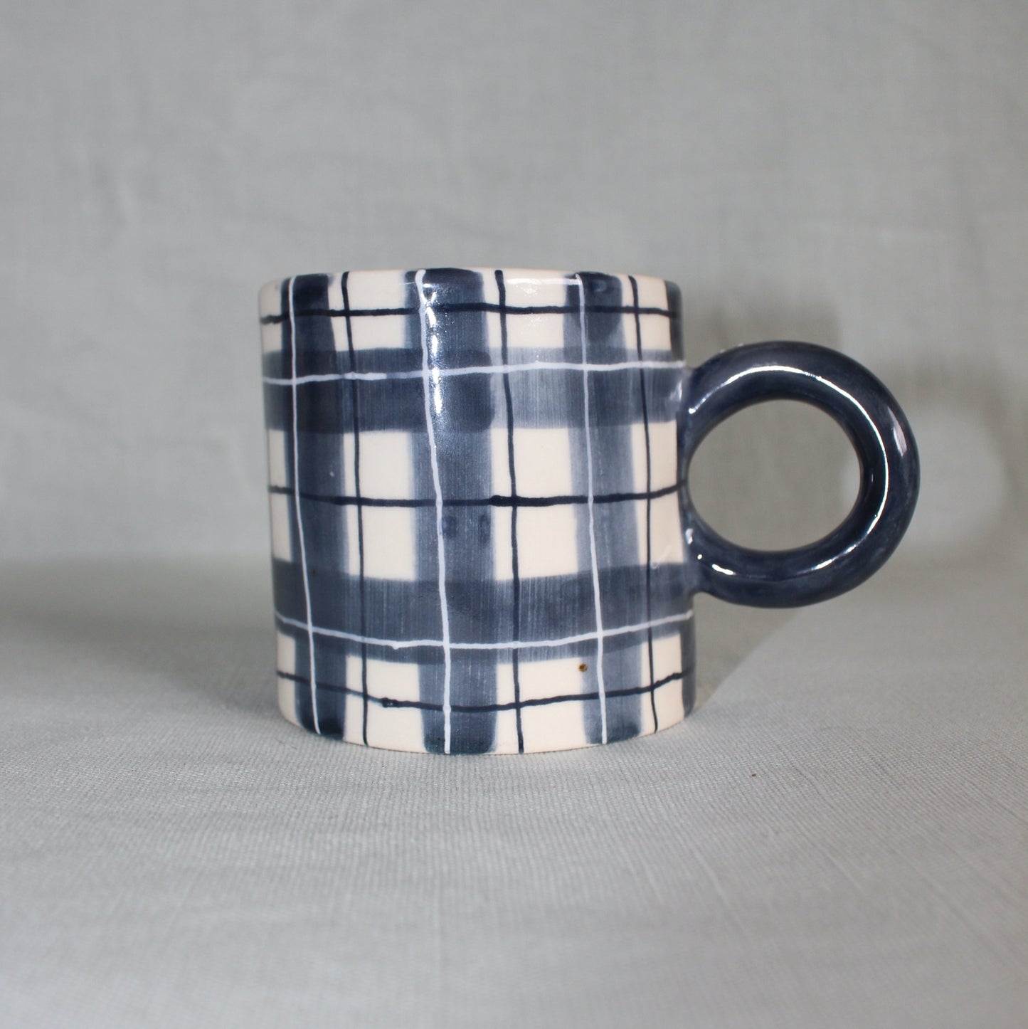 Blue Plaid Mug