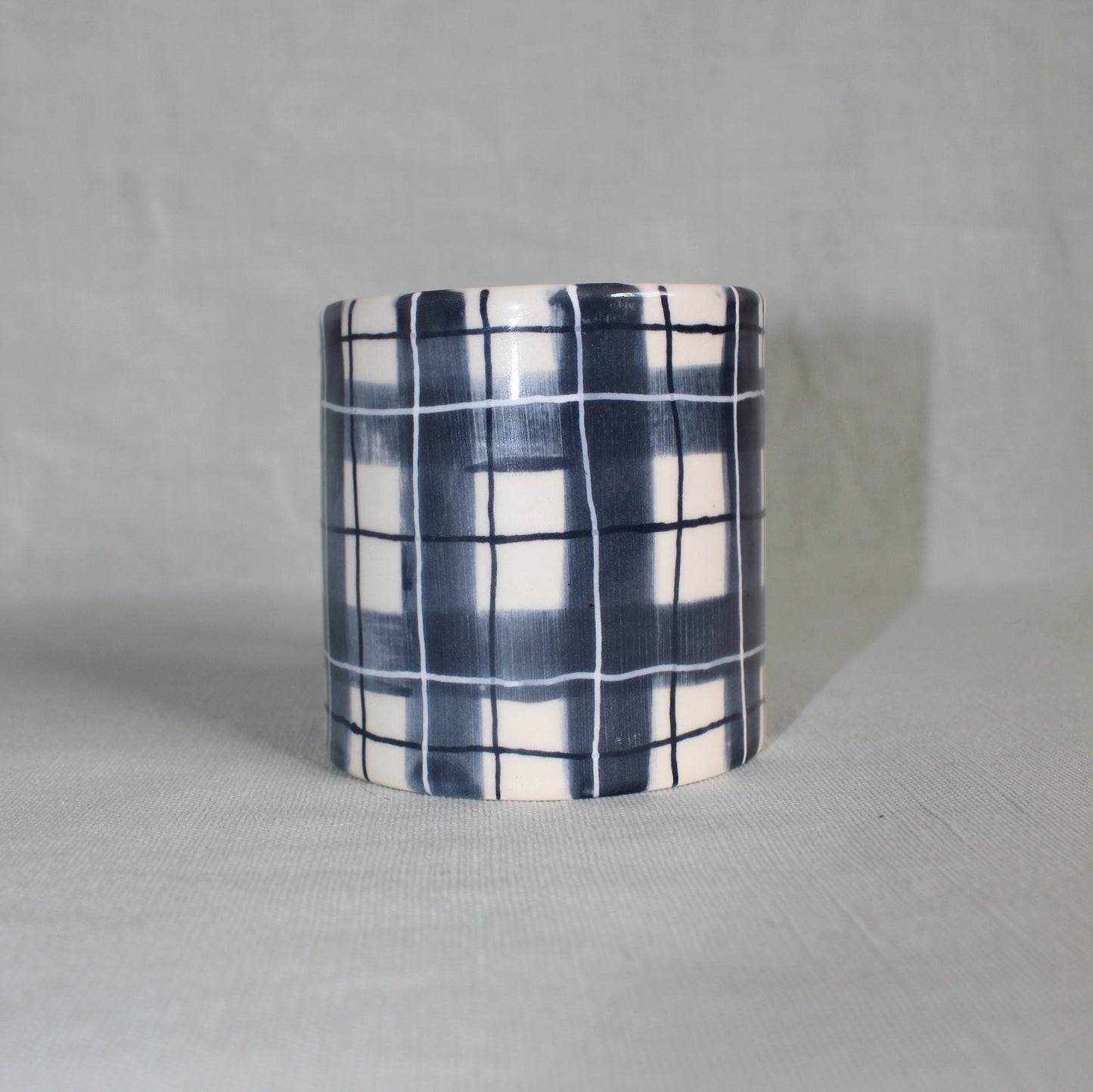 Blue Plaid Mug